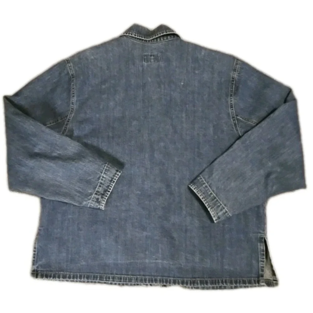 Vtg French Dressing FDJ Denim Jacket Womens 14 Paris Keystone Made In Canada 90s